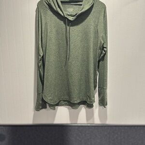 Athleta Green Hooded Long Sleeve Top